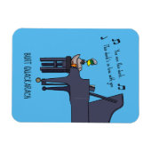 Burt Quackarach Eend Grappige Pianospeler Kunstwer Magneet (Horizontaal)