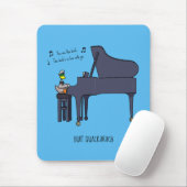 Burt Quackarach Eend Grappige Pianospeler Kunstwer Muismat (Met muis)