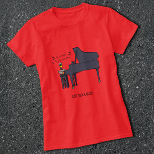 Burt Quackarach Eend Grappige Pianospeler Kunstwer T-shirt