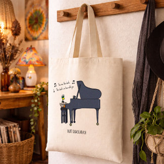 Burt Quackarach Eend Grappige Pianospeler Kunstwer Tote Bag