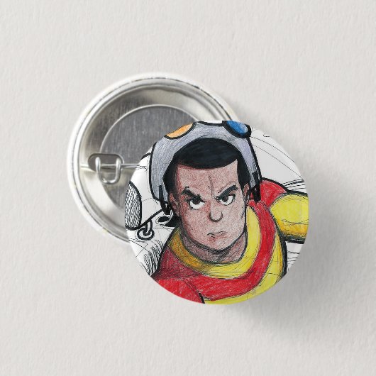 Burt Skye Small, 1¼ inch Ronde Button (Voorkant /achterkant)