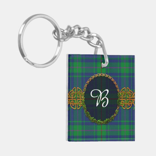 Burt Tartan en monogram Sleutelhanger (Voorkant Links)