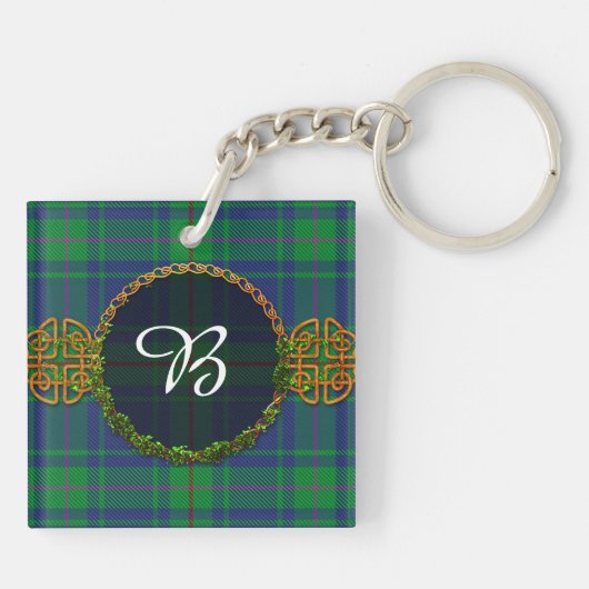 Burt Tartan en monogram Sleutelhanger (Achterkant)