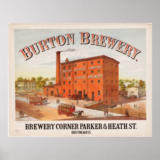 Burton Brewery Boston Massachusetts Advertisement Poster (Voorkant)