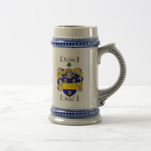 Burton Coat of Arms Stein / Burton Family Crest Bierpul