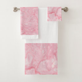 Burton Family Collectie Pink Marble Bad Handdoek