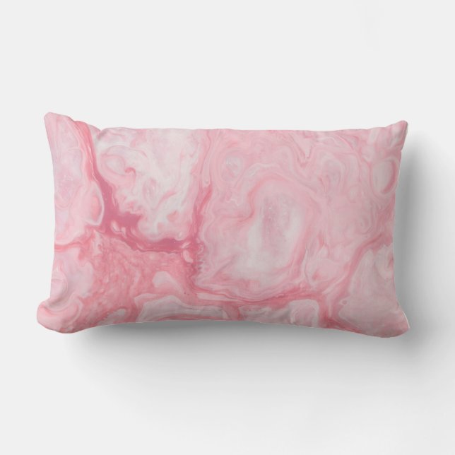 Burton Family Collection Roze Marmer   Kussen (Voorkant)