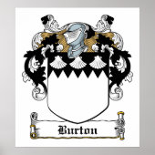 Burton Family Crest Poster (Voorkant)
