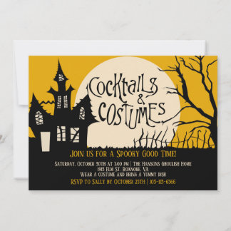 Burton Halloween Party Invitation Kaart