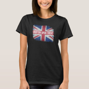 Burton Upon Trent United Kingdom British Flag Vint T-shirt