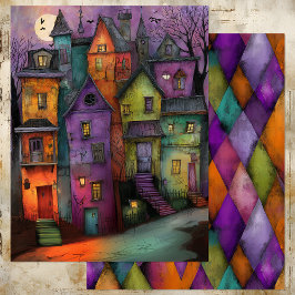 BURTONESKE HALLOWEEN TOWN PAPER SHEET
