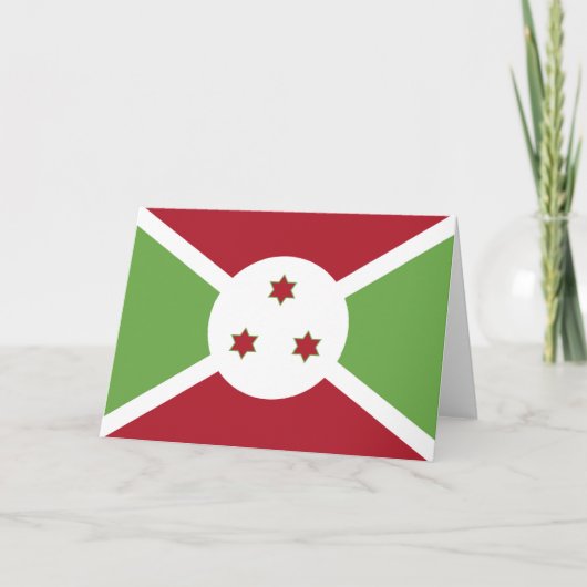 Burundese vlag bedankkaart (Voorkant)