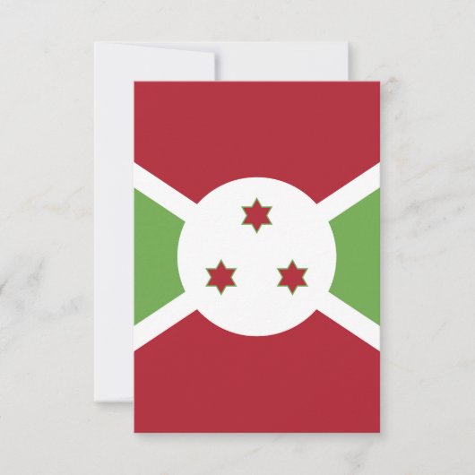 Burundese vlag bedankkaart (Voorkant)