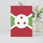 Burundese vlag bedankkaart (Staand voorkant)