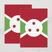 Burundese vlag bedankkaart (Voorkant / Achterkant)
