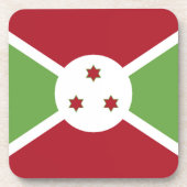 Burundese vlag bier onderzetter (Voorkant)