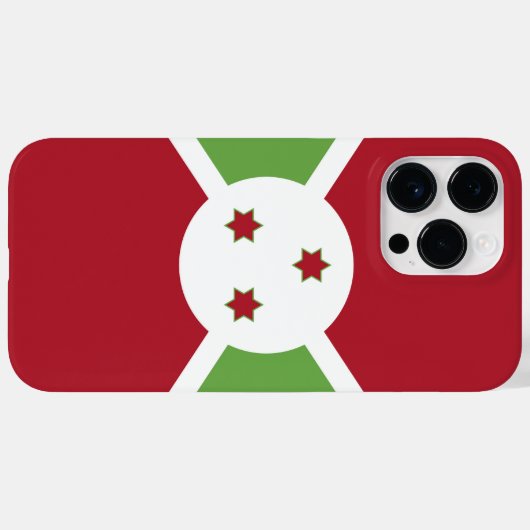 Burundese vlag Case-Mate iPhone case (Achterkant (horizontaal))