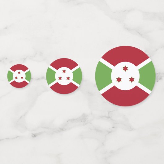 Burundese vlag confetti (Achterkanten)