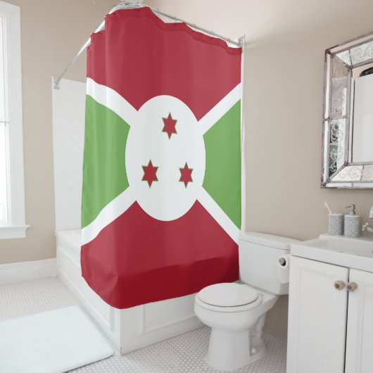 Burundese vlag douchegordijn (In situ)