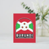 Burundese vlag embleem noodlijdende Vintage Briefkaart (Staand voorkant)