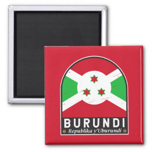 Burundese vlag embleem noodlijdende Vintage Magneet