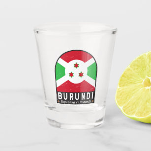 Burundese vlag embleem noodlijdende Vintage Shot Glas