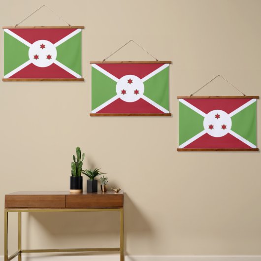 Burundese vlag hangend wandkleed (Asymmetrisch)