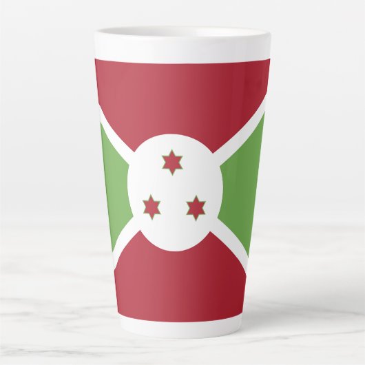 Burundese vlag latte mok (Voorkant)