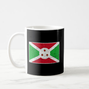 Burundese vlag met Burundese nationale kleuren Koffiemok