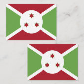 Burundese vlag notitiekaartje (Voorkant / Achterkant)