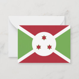 Burundese vlag notitiekaartje