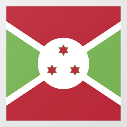 Burundese vlag raamsticker (Vel)