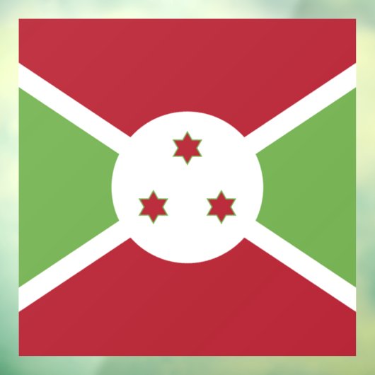 Burundese vlag raamsticker (Vel 3)