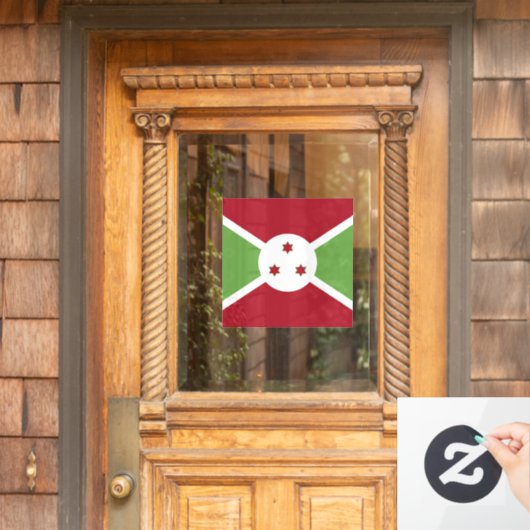 Burundese vlag raamsticker (Huis Deur)