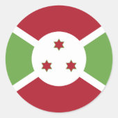 Burundese vlag ronde sticker (Voorkant)