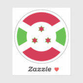 Burundese Vlag Ronde Sticker (Vel)