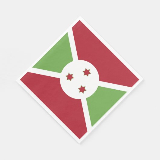 Burundese vlag servet (Hoek)