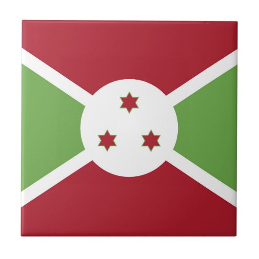 Burundese vlag tegeltje (Voorkant)