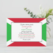 Burundese vlag, vlag van Burundi bruiloft Kaart (Staand voorkant)