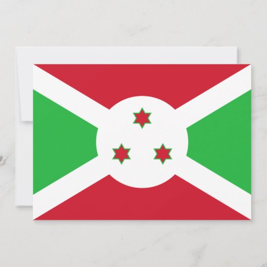 Burundese vlag, vlag van Burundi bruiloft Kaart (Achterkant)