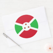 Burundese vlag, vlag van Burundi Ronde Sticker (Envelop)
