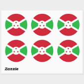 Burundese vlag, vlag van Burundi Ronde Sticker (Vel)