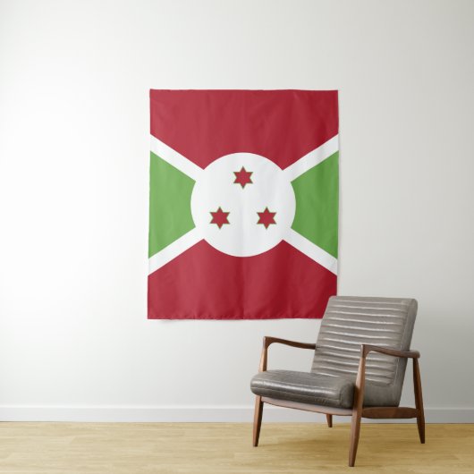 Burundese vlag wandkleed (In situ)