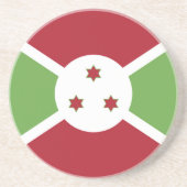 Burundese vlag zandsteen onderzetter (Voorkant)