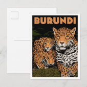 Burundi Afrika Vintage Reizen Briefkaart (Voorkant / Achterkant)