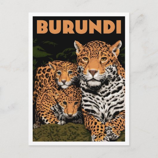 Burundi Afrika Vintage Reizen Briefkaart (Voorkant)