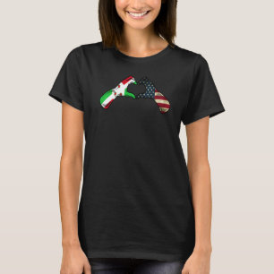 Burundi American USA Flag USA Burundian Heart T-shirt
