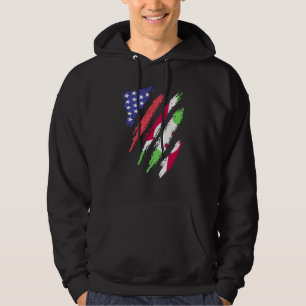Burundi Amerikaanse Patriot Gegroeid Hart Vlag Str Hoodie