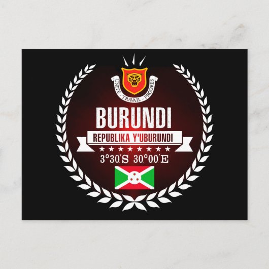 Burundi Briefkaart (Voorkant)