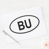 Burundi "BU" Ovale Sticker (Envelop)